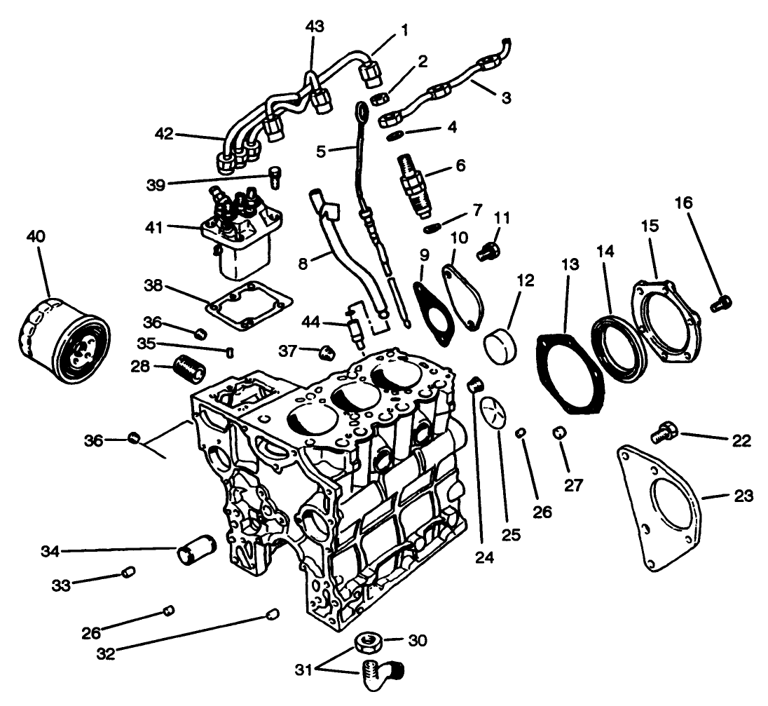 Fuel Supply & Engine Block Assembly