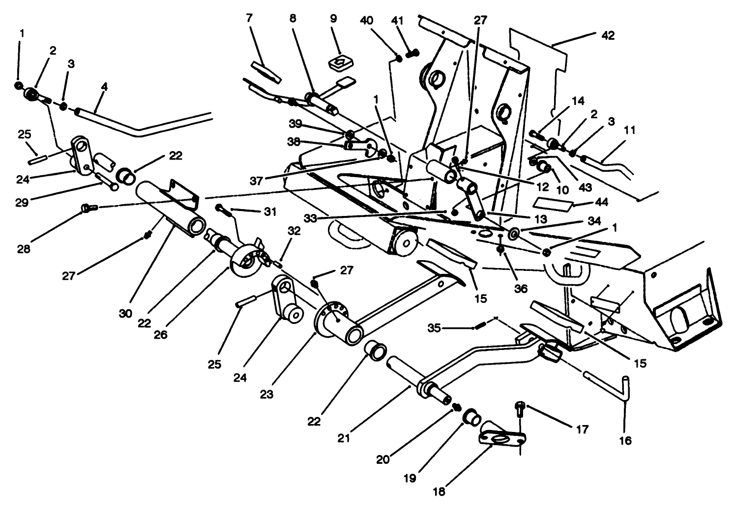 Traction & Brake Pedals Assembly