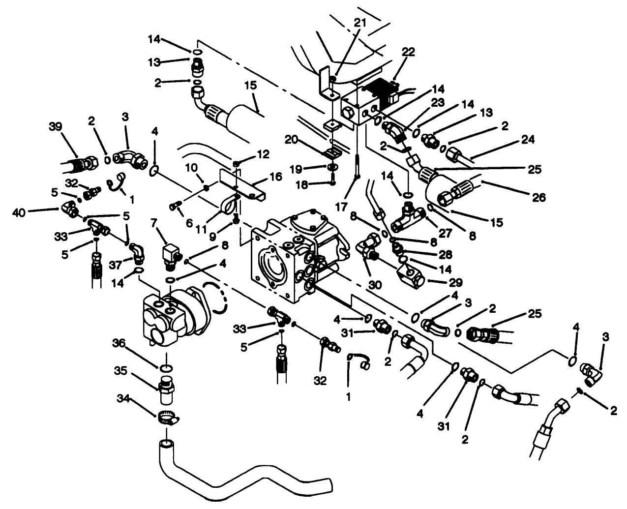 Hydraulic Pump Fittings Assembly