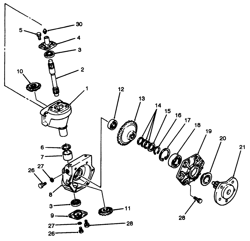 Steering Gear Case Assembly Axle No. 74-5620 (model No. 30455 Only)