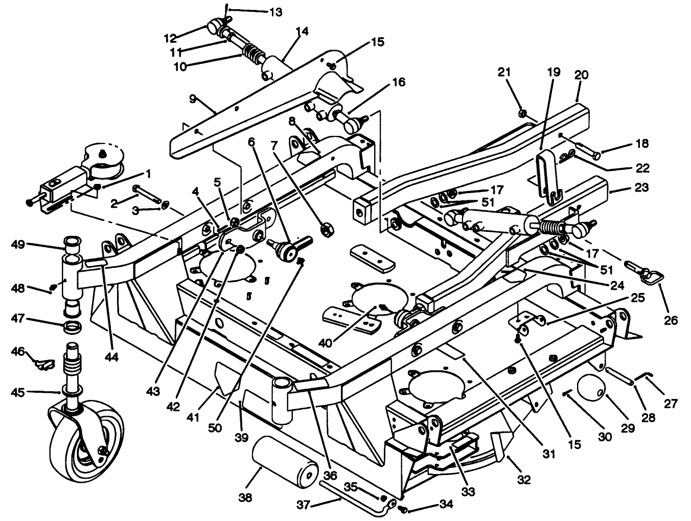 Center Deck & Carrier Frame Assembly