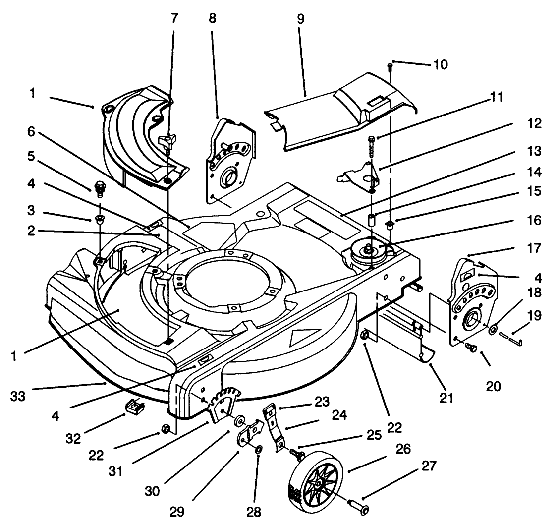 Deck & Wheel Assembly (self Propelled)