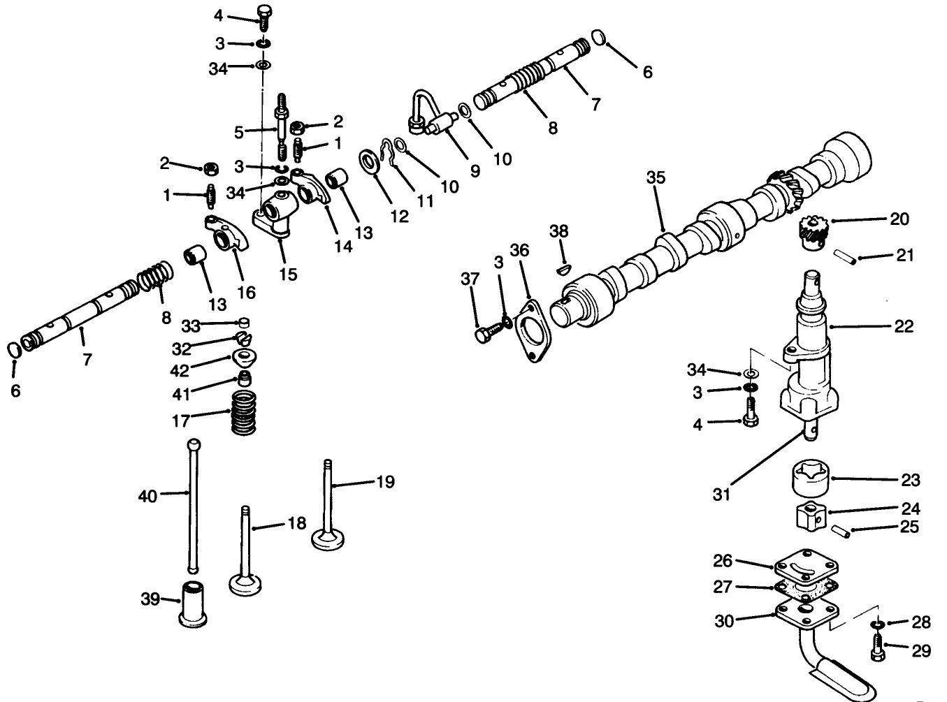 Valve, Camshaft & Pump Components