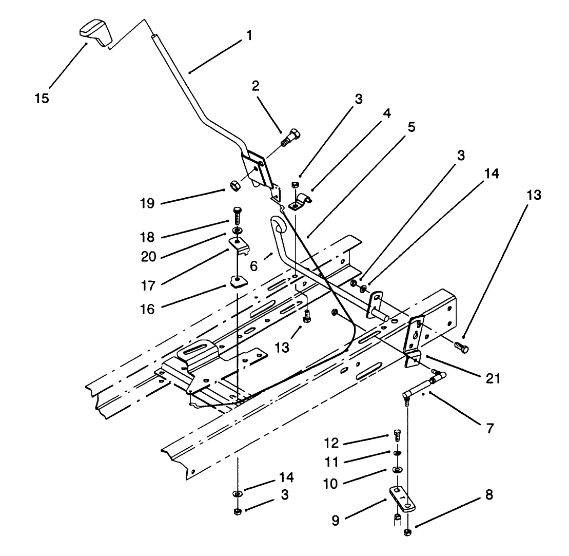 Shift Assembly (serial No. 3901497 & Up) (model No. 71180), (serial No. 3900481 & Up), (model No. 71202)