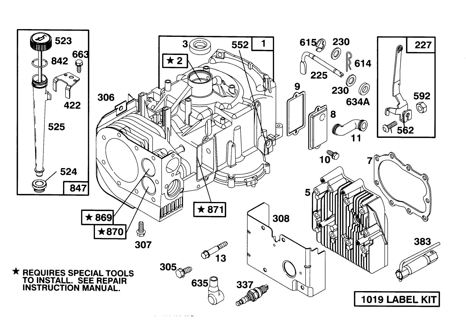 Engine Briggs & Stratton Model 286707-0452-01