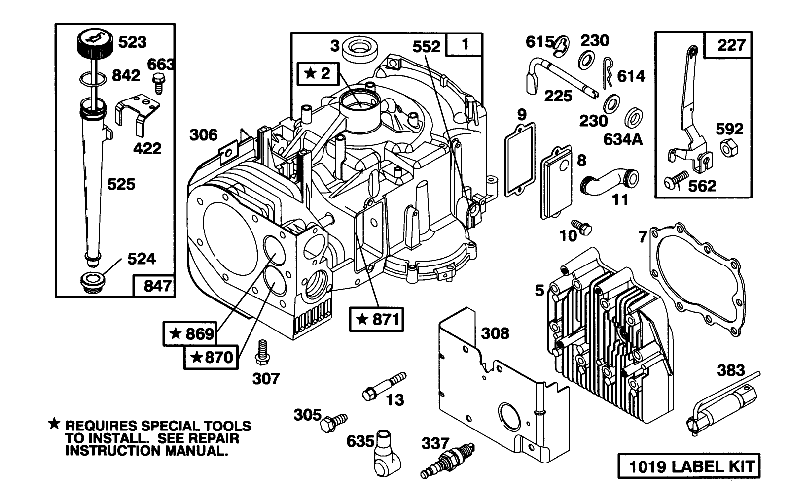 Engine Briggs & Stratton Model 286707-0452-01