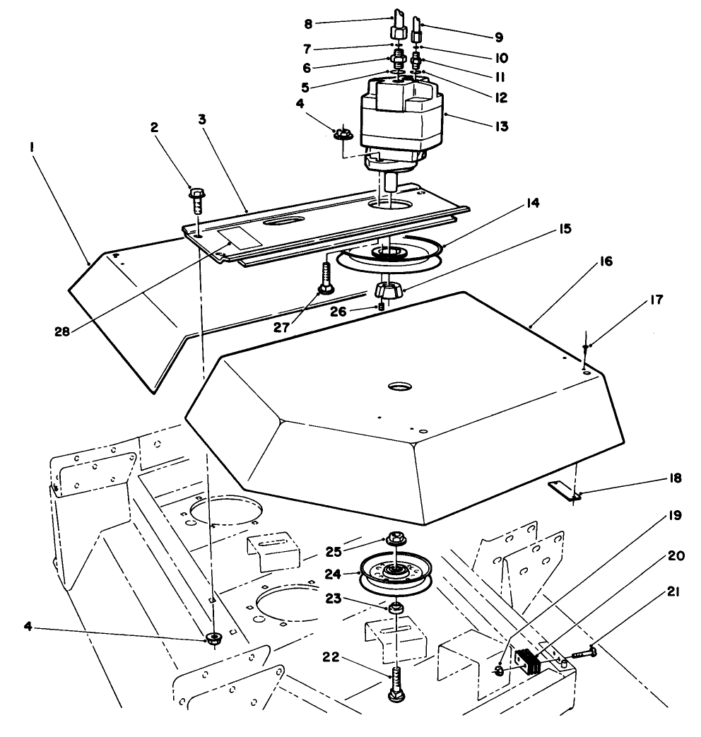 Wing Deck Model No. 30591 L.h. & 30593 R.h. Drive Assembly