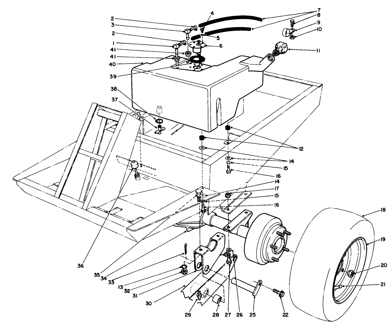 Fuel Tank And Axle Assembly