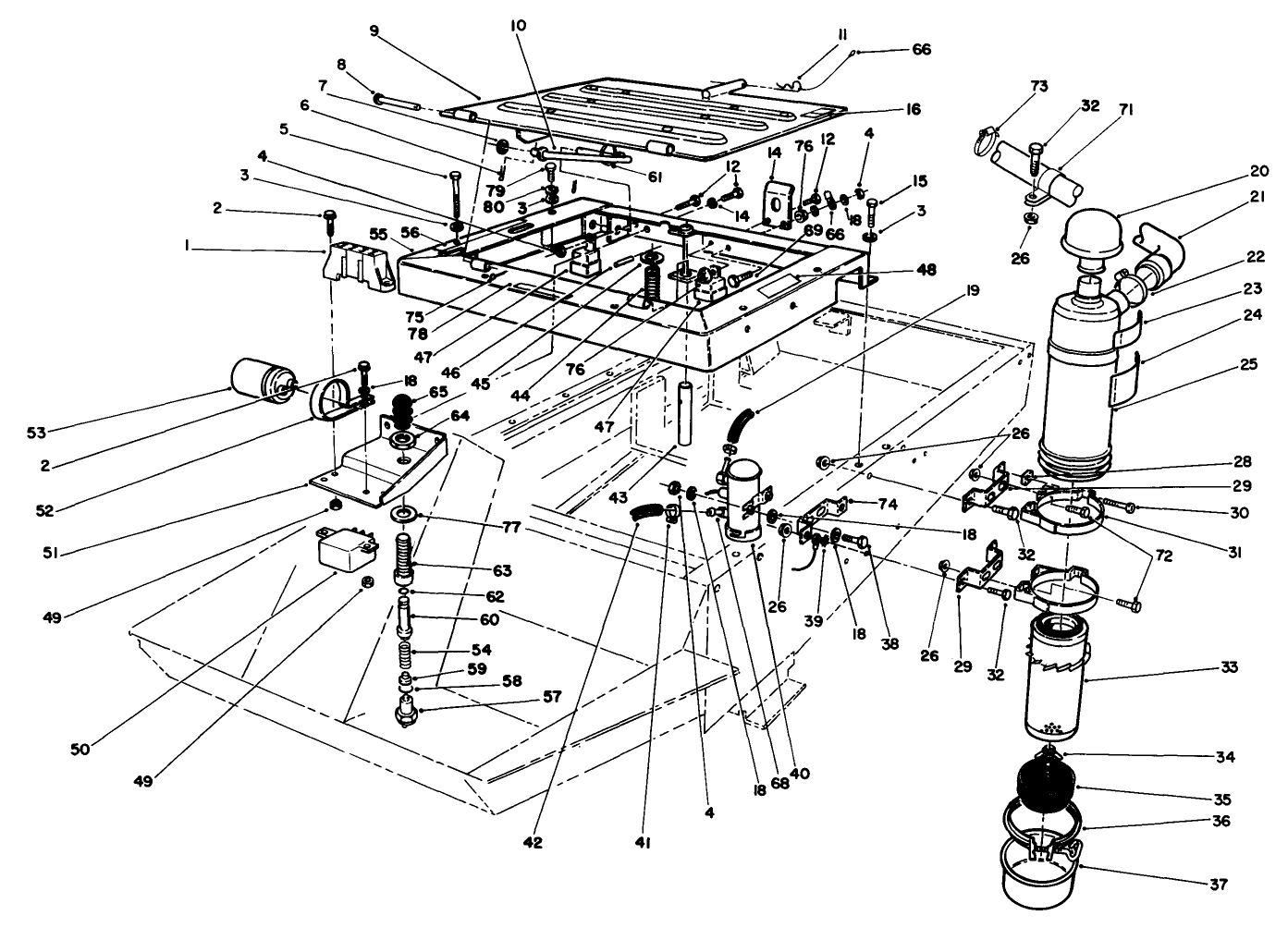 Seat Frame & Air Cleaner Assembly