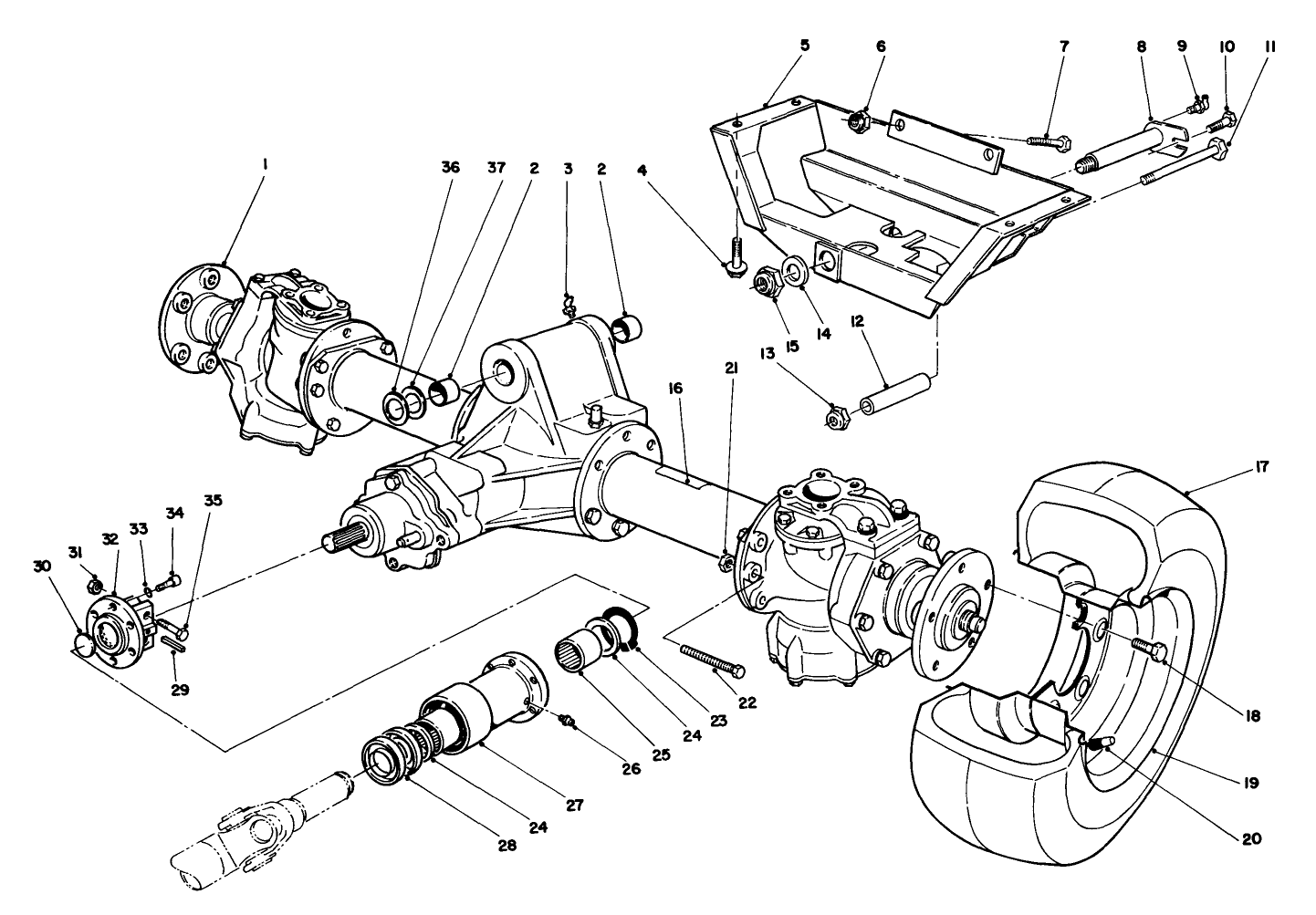 Rear Axle Installation Assembly