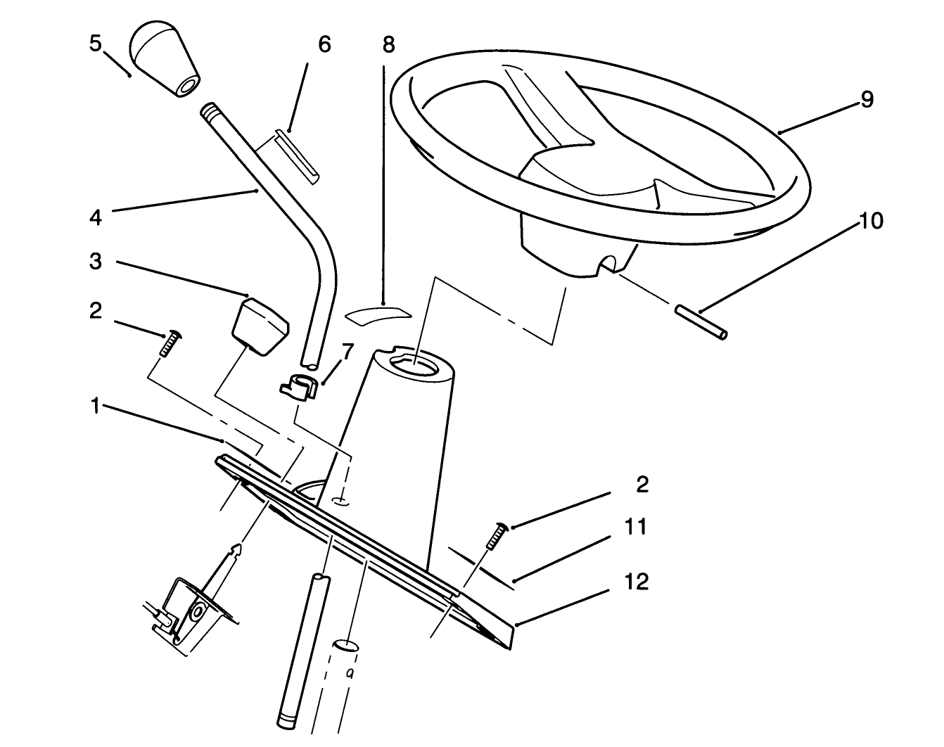 Steering Wheel And Console Assembly