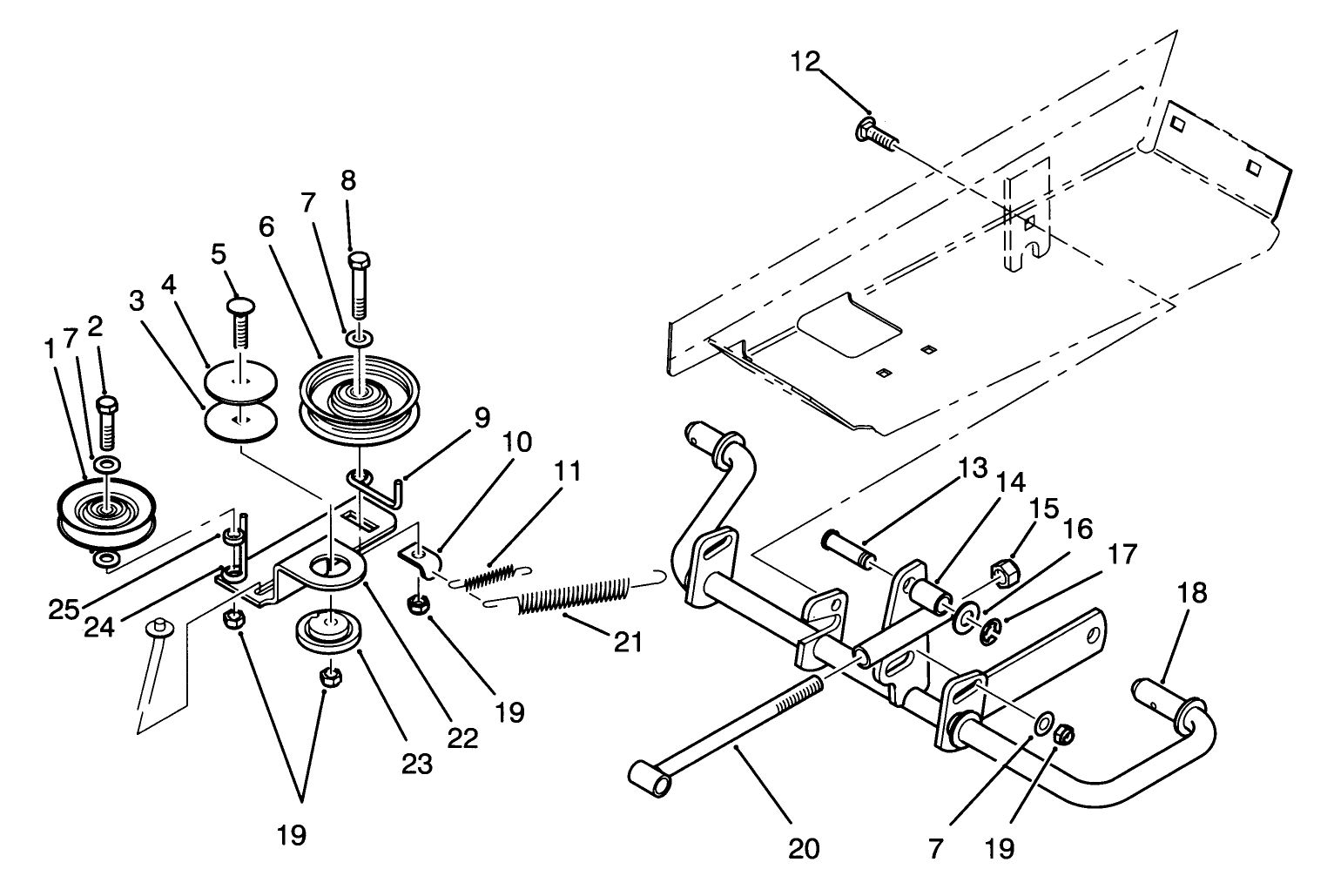 Idler And Pedal Shaft Assembly