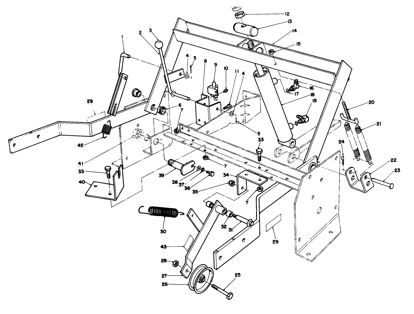 Parking Brake &-Lift Frame Assembly