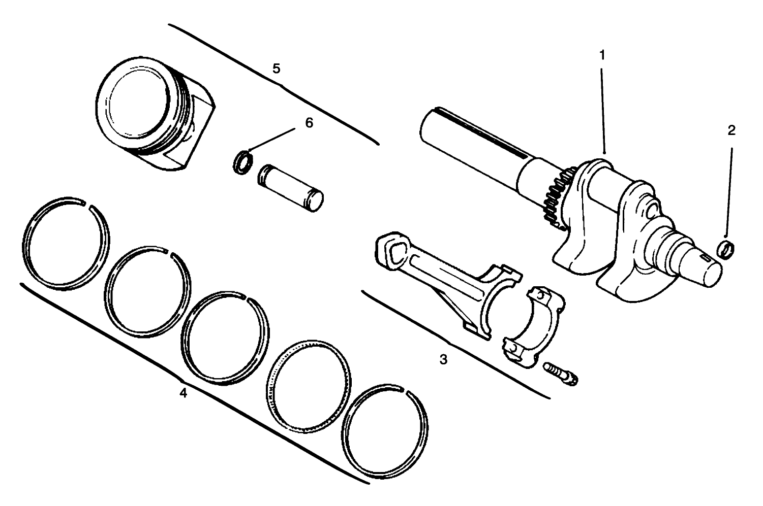 Crankshaft, Piston And Rings