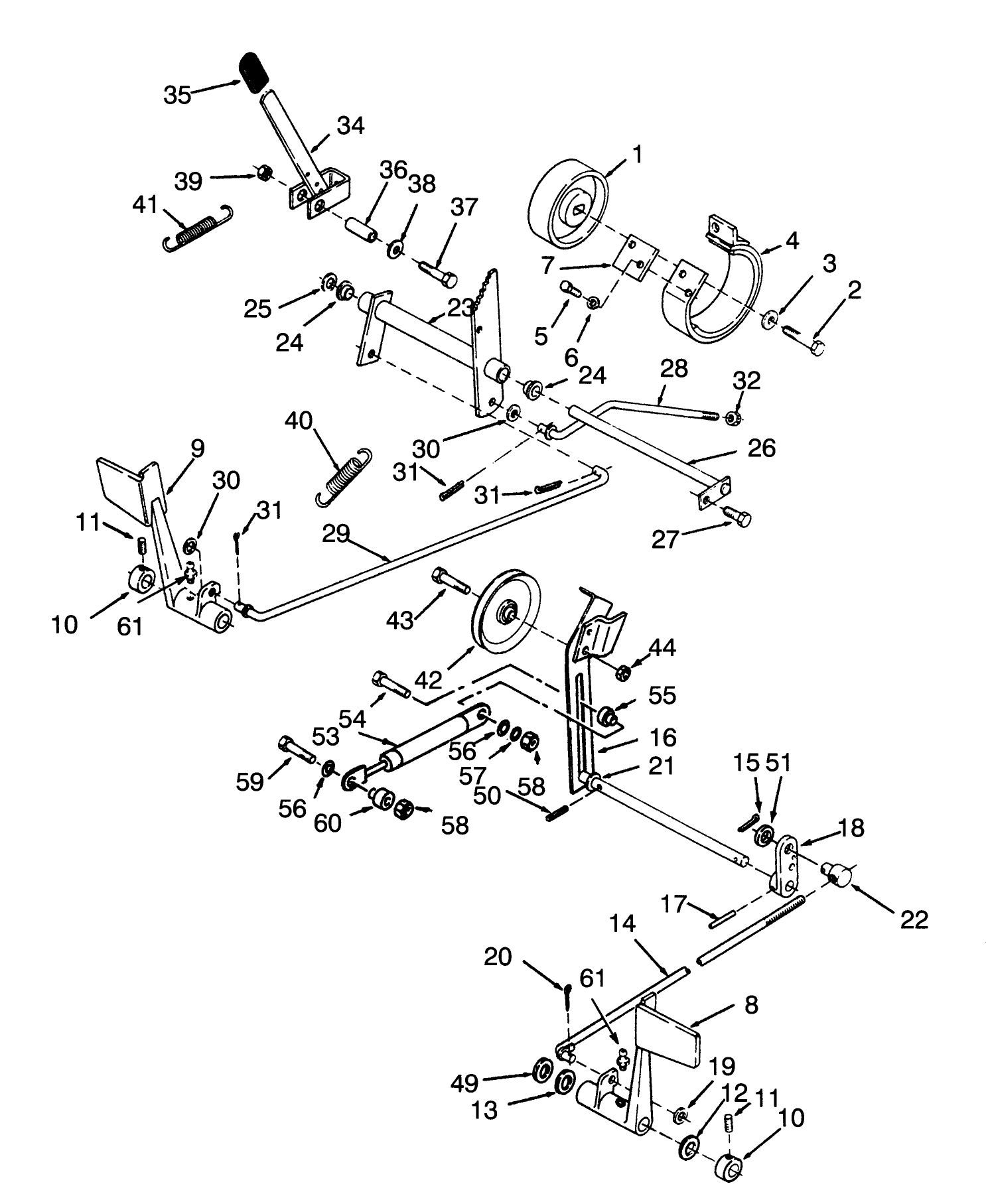 Clutch, Brake And Speed Control Linkage