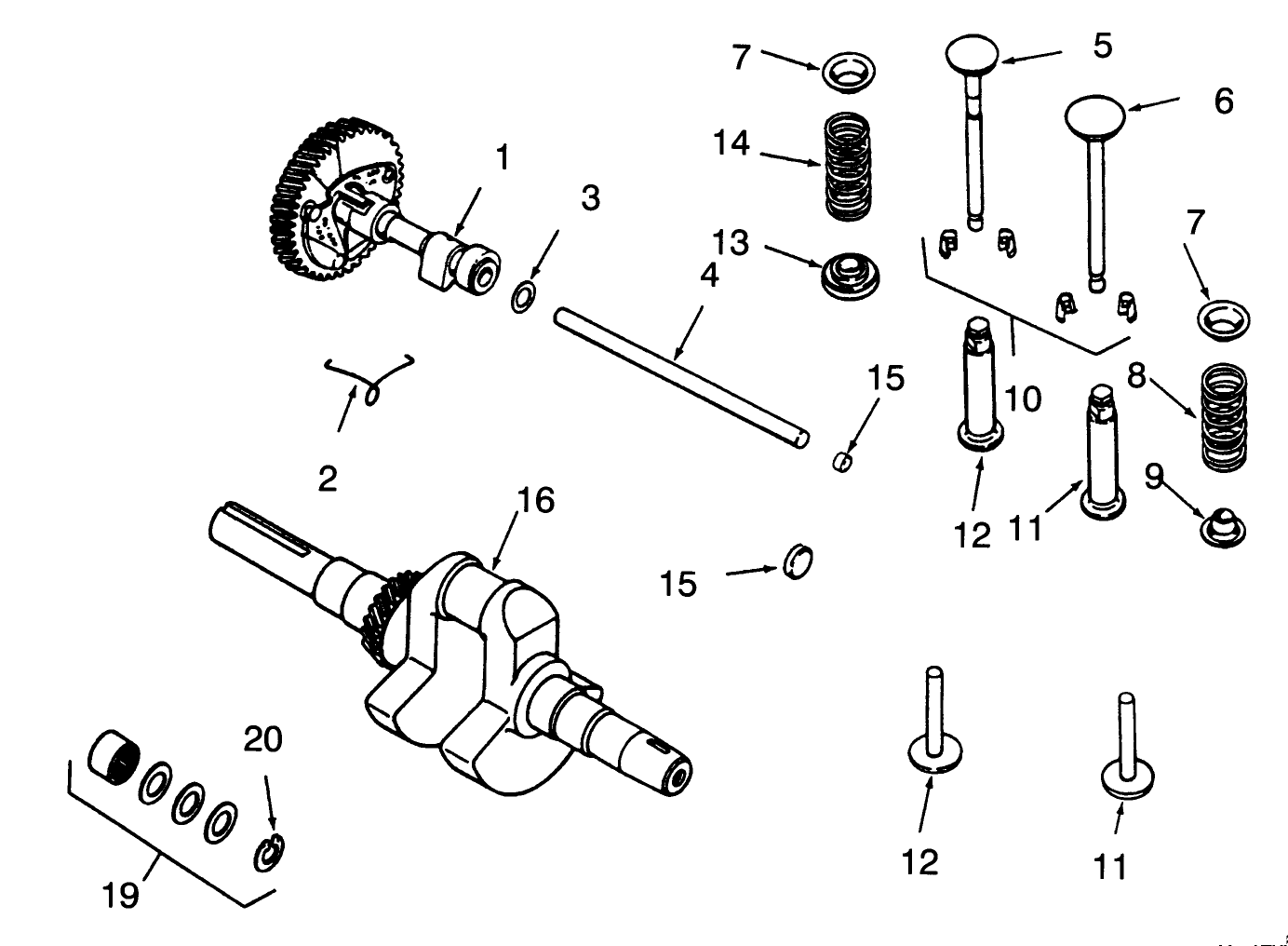 Camshaft, Crankshaft And Valves