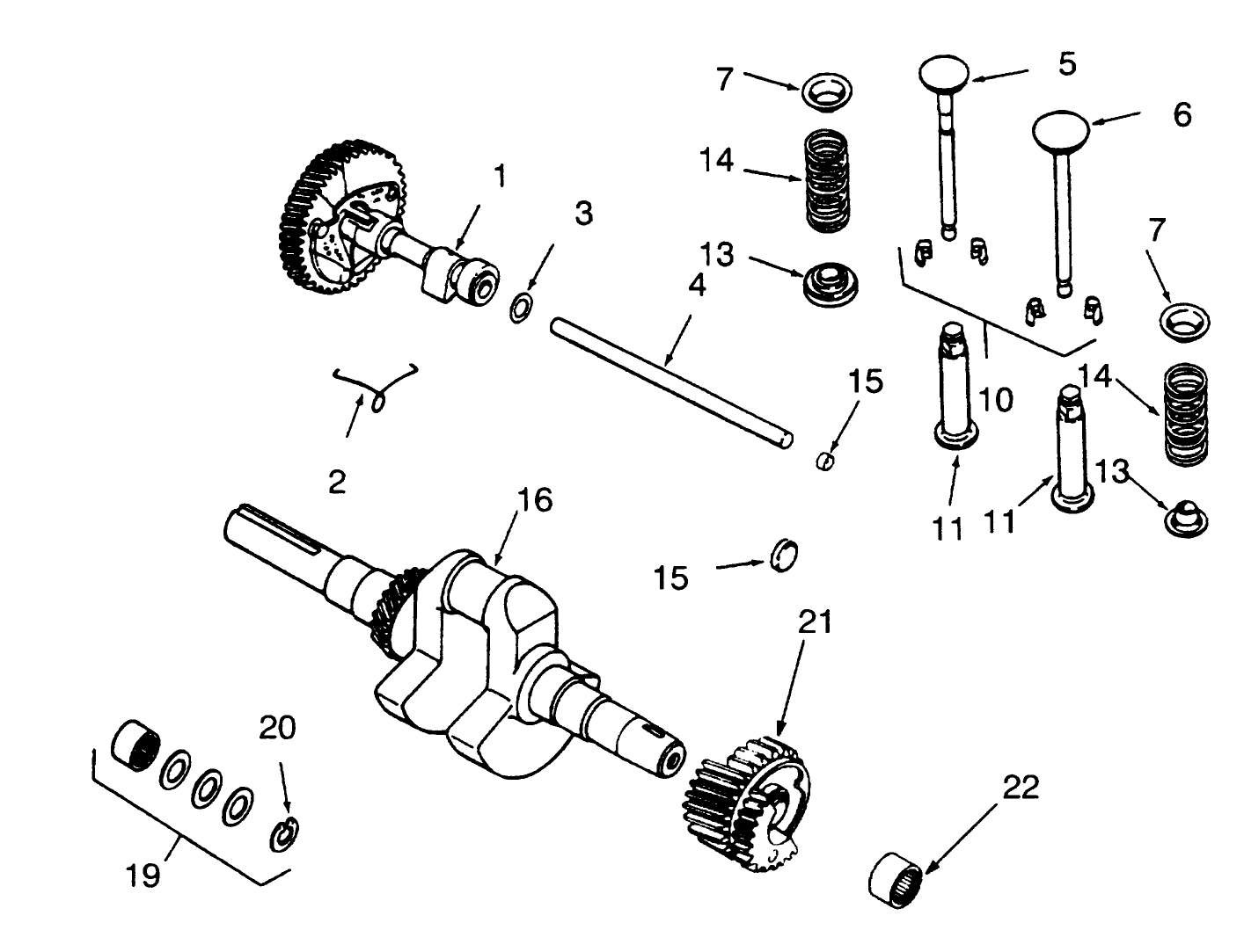Camshaft, Crankshaft And Valves