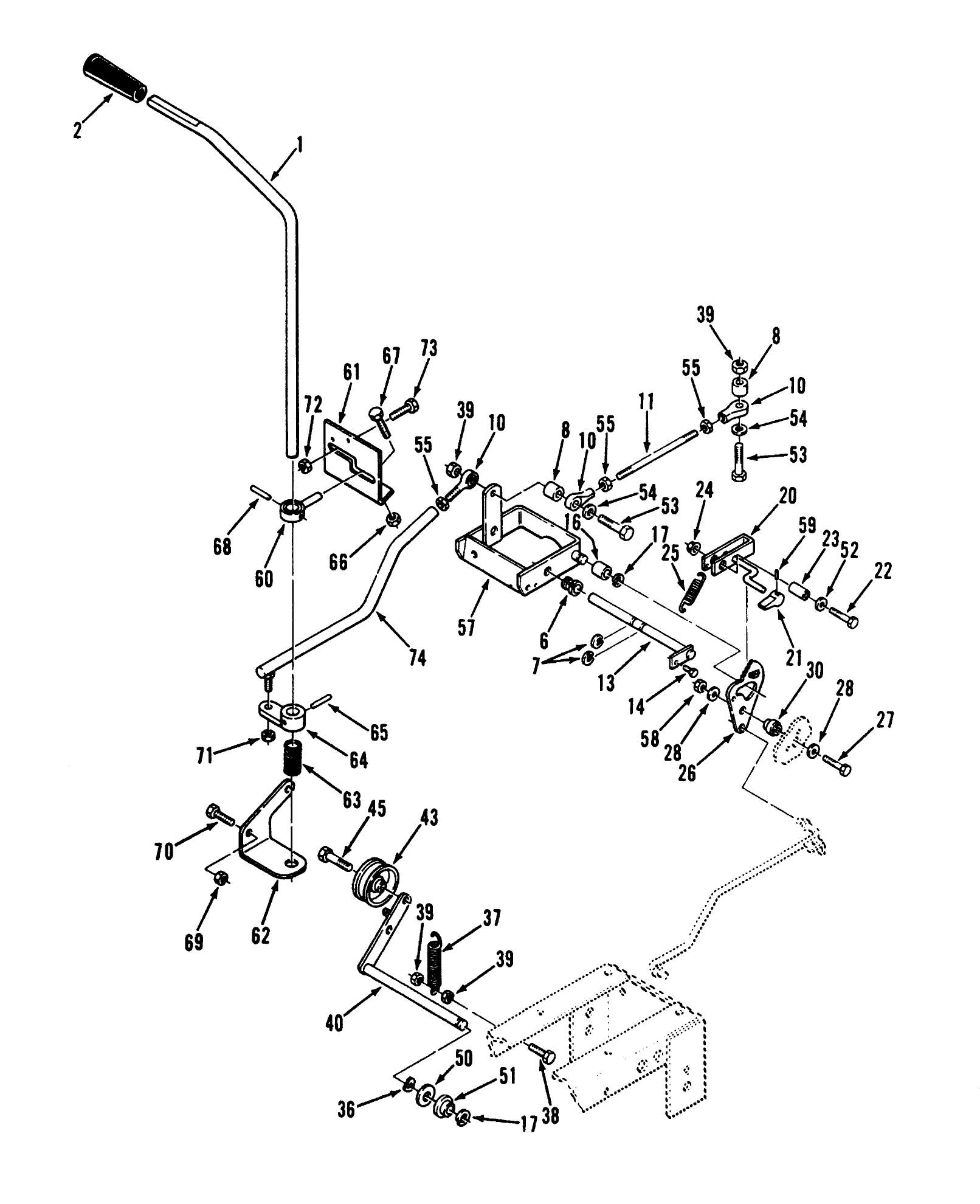 Clutch, Brake Motion Control Linkage