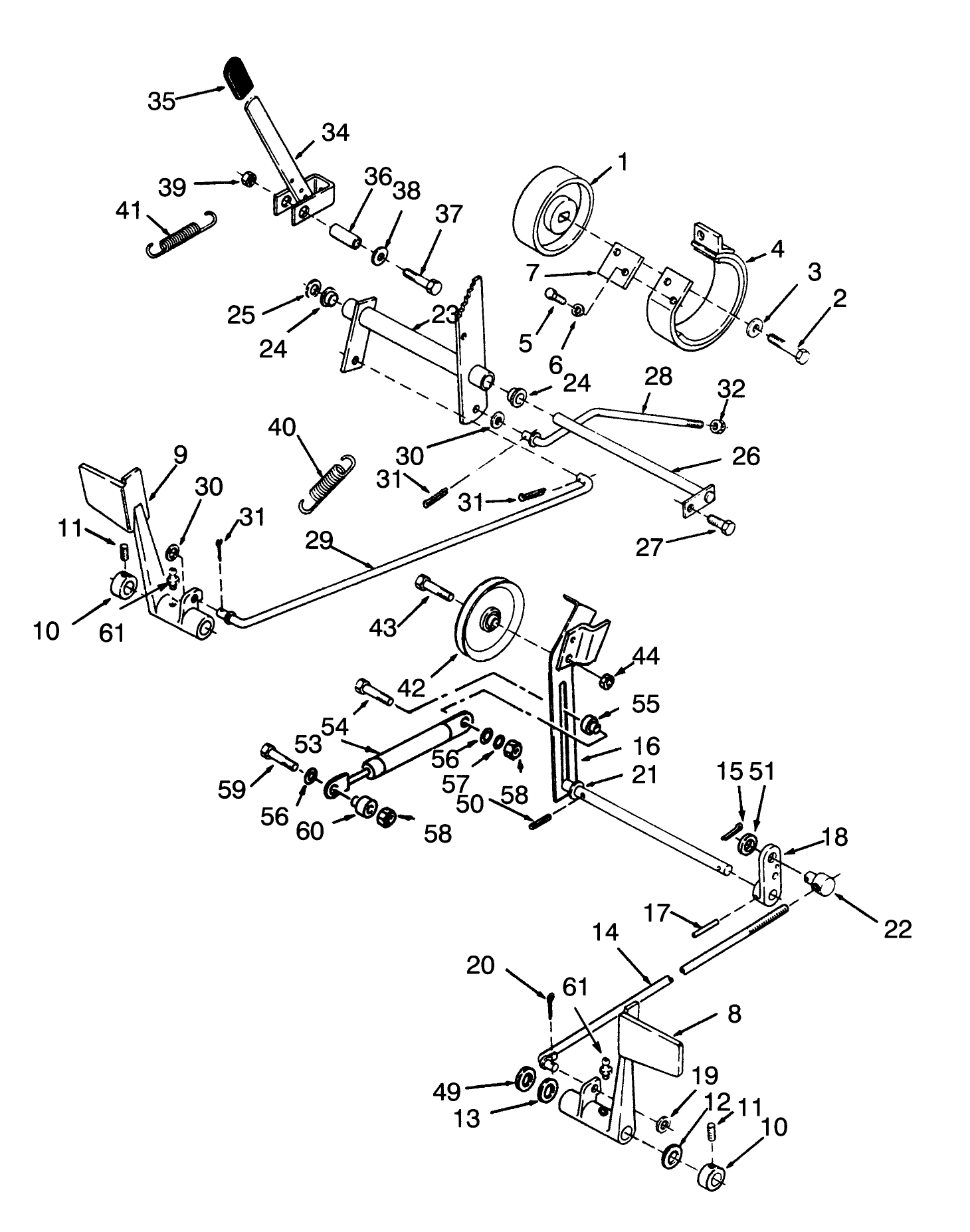 Clutch, Brake And Speed Control Linkage