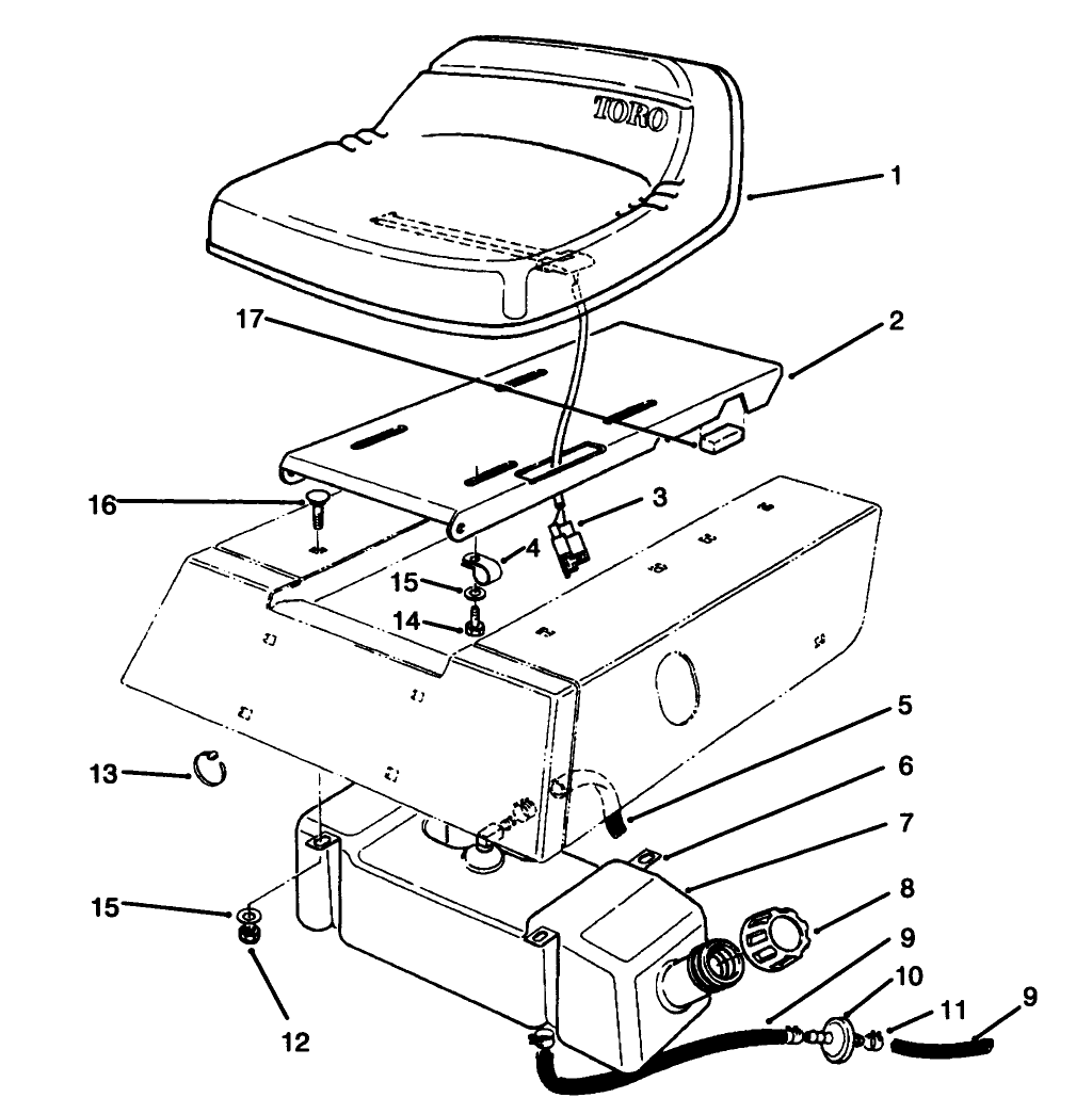 Seat & Gas Tank Assembly