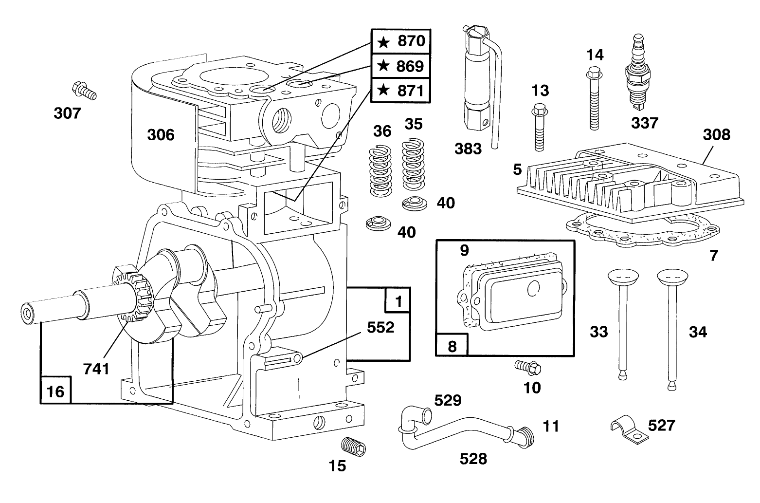 Engine Briggs & Stratton Model 135202-0185-01