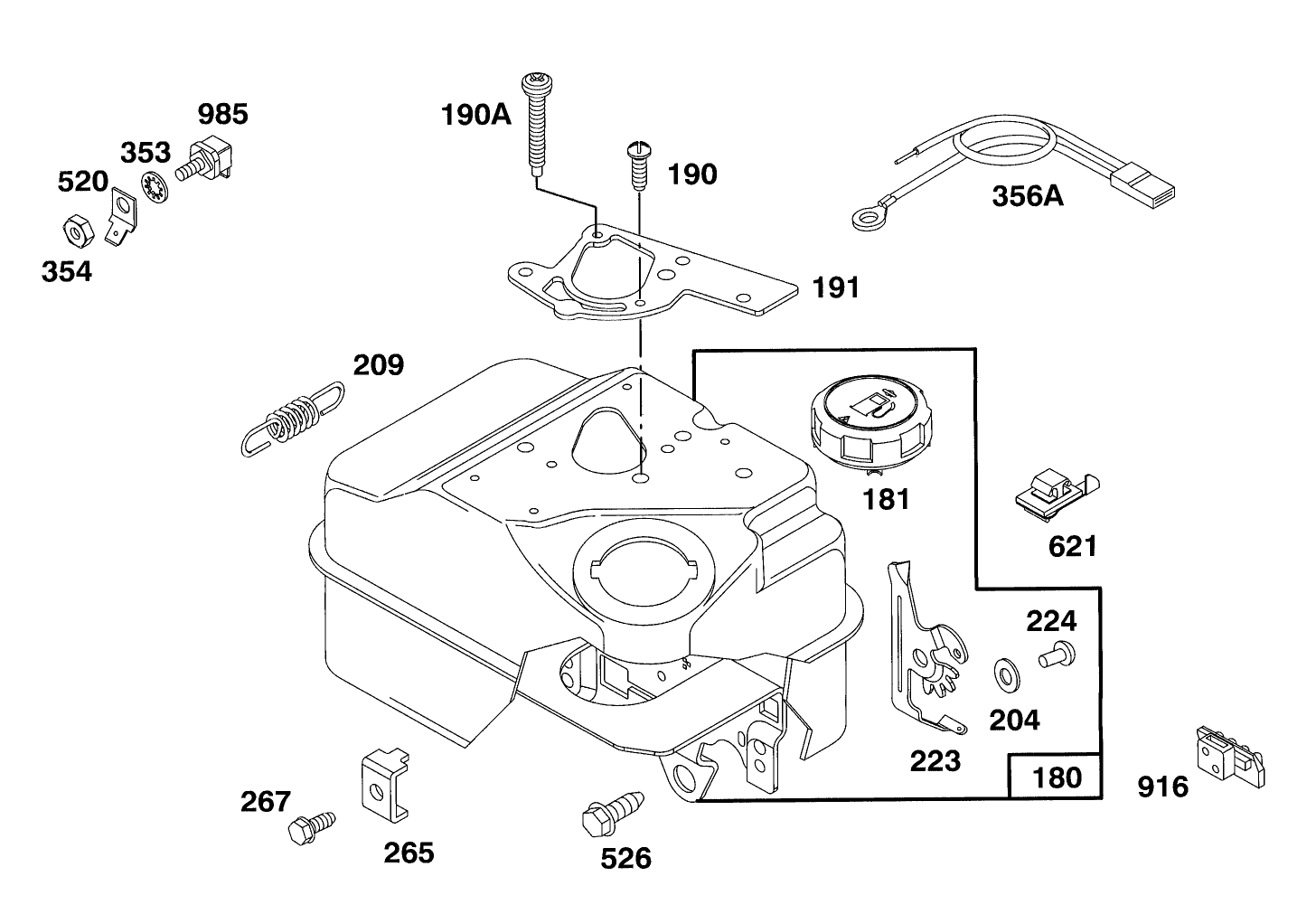 Engine Briggs & Stratton Model 135202-0185-01