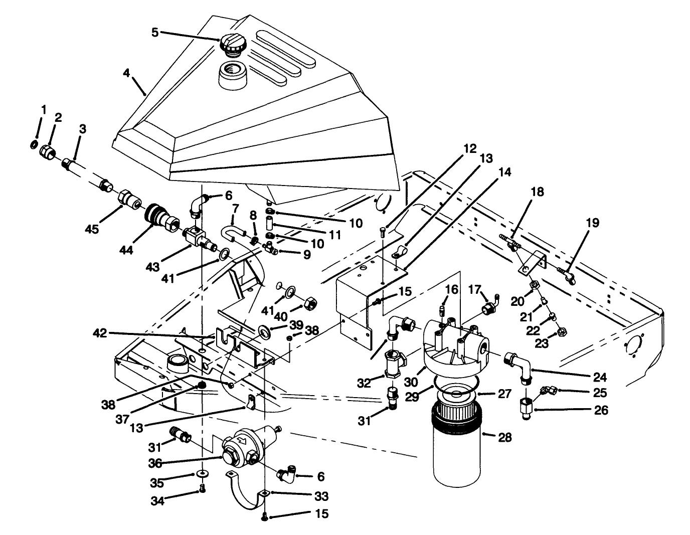 Fuel Tank & Water Inlet Assembly