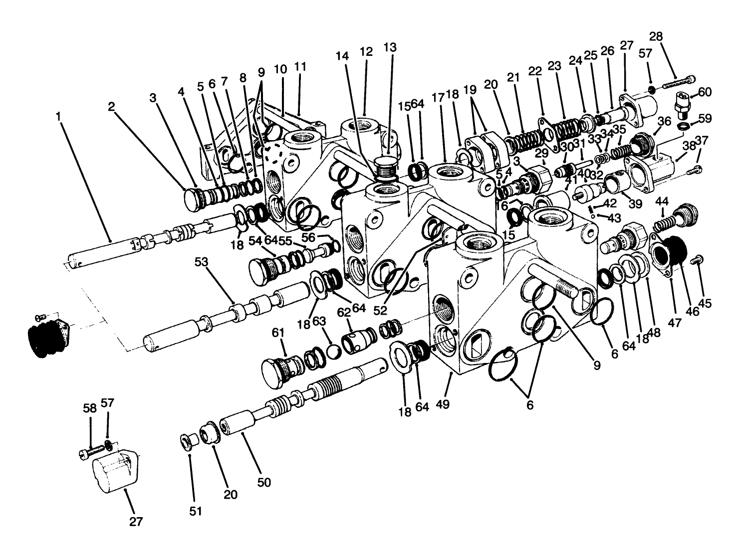Control Valve Assembly No. 84-2202 (sections 3 Thru 5)(continued)