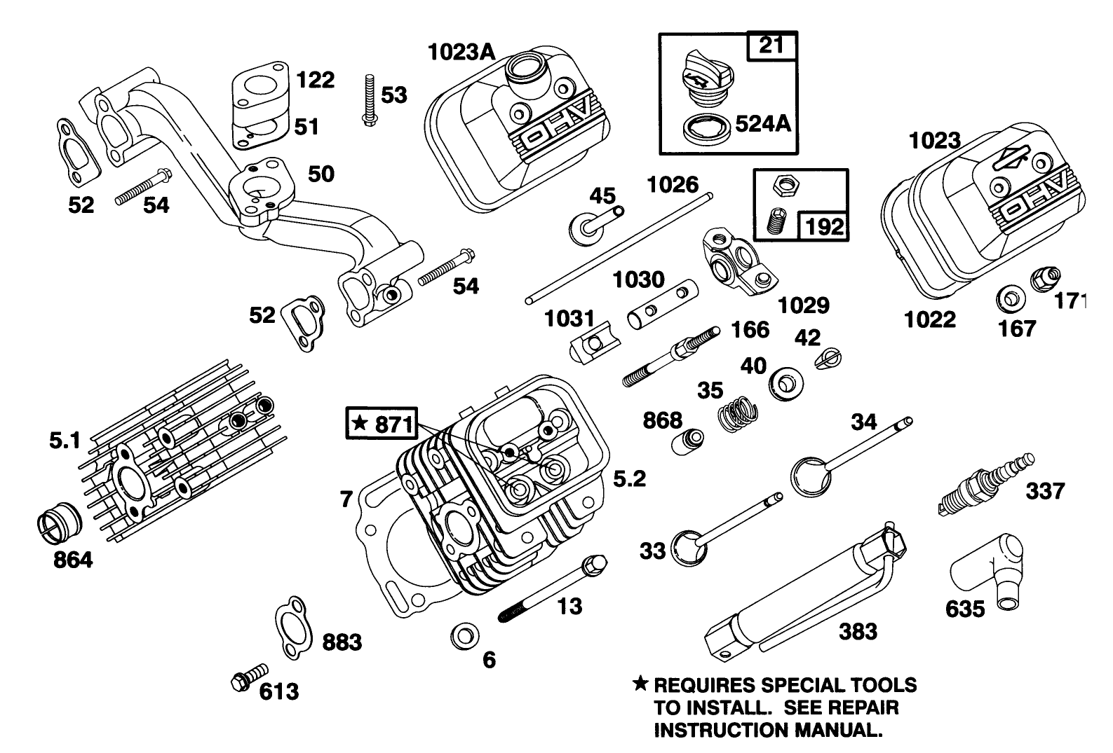 Engine Briggs & Stratton Model 303447-0479-01