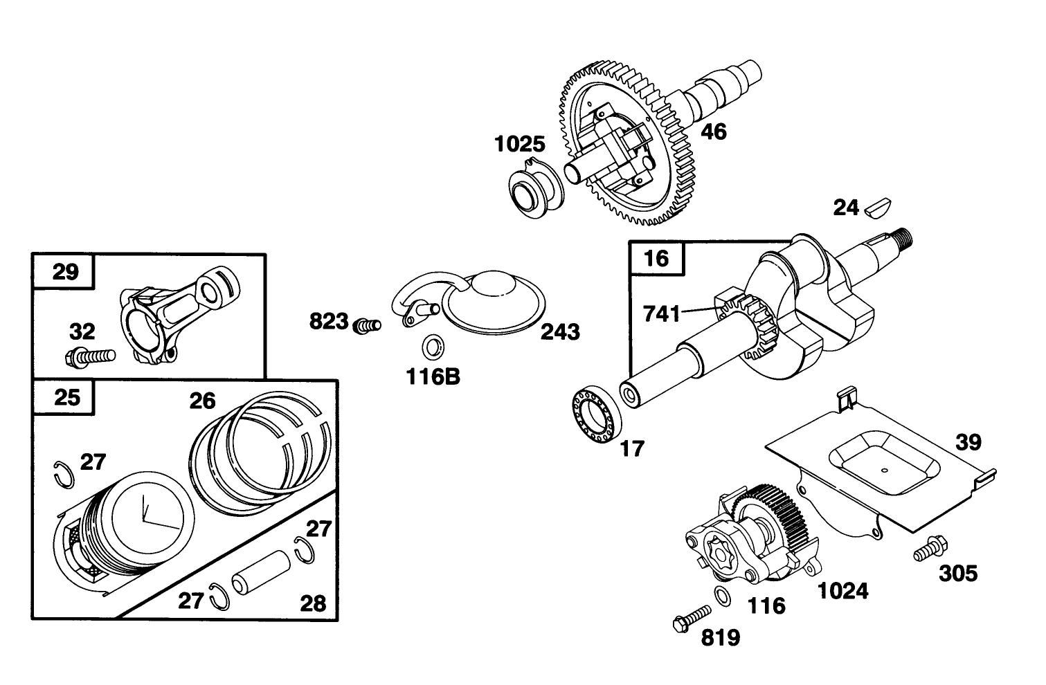 Engine Briggs & Stratton Model 303447-0479-01