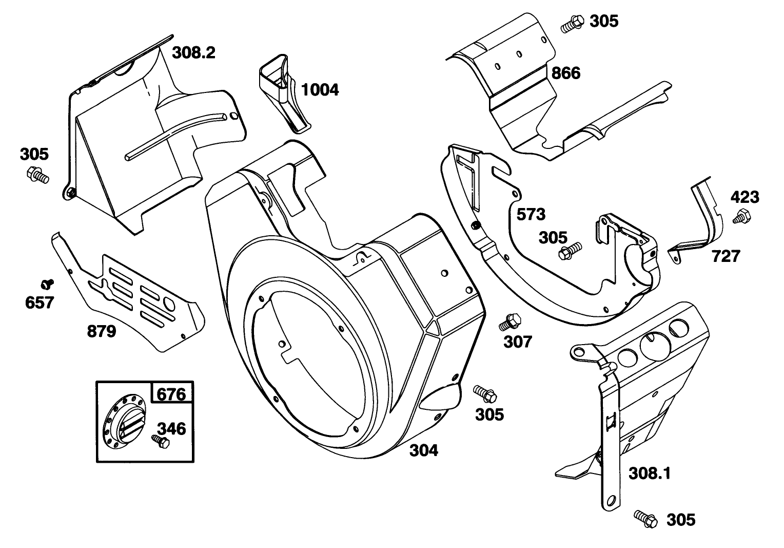 Engine Briggs & Stratton Model 303447-0479-01