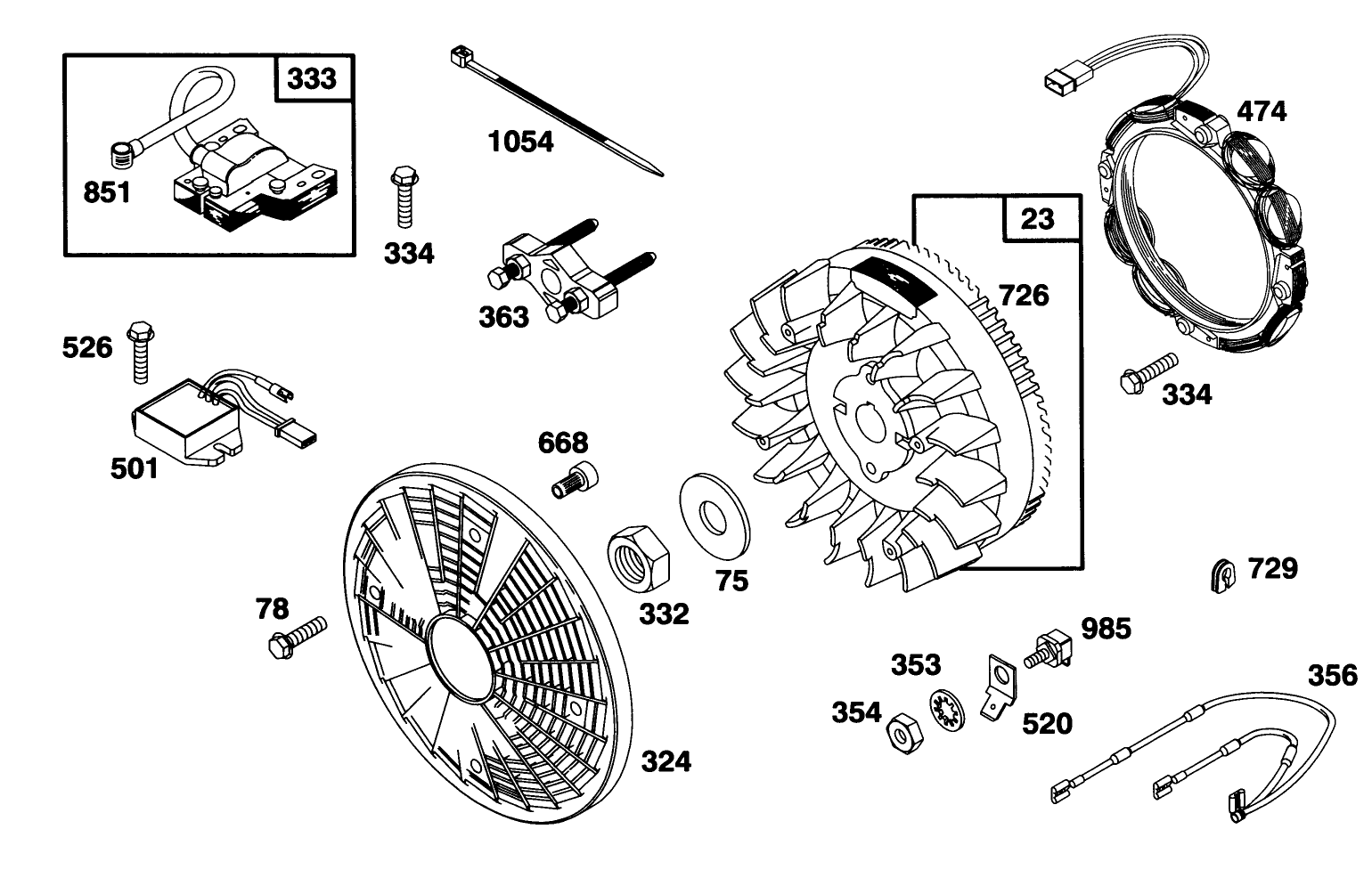 Engine Briggs & Stratton Model 303447-0479-01