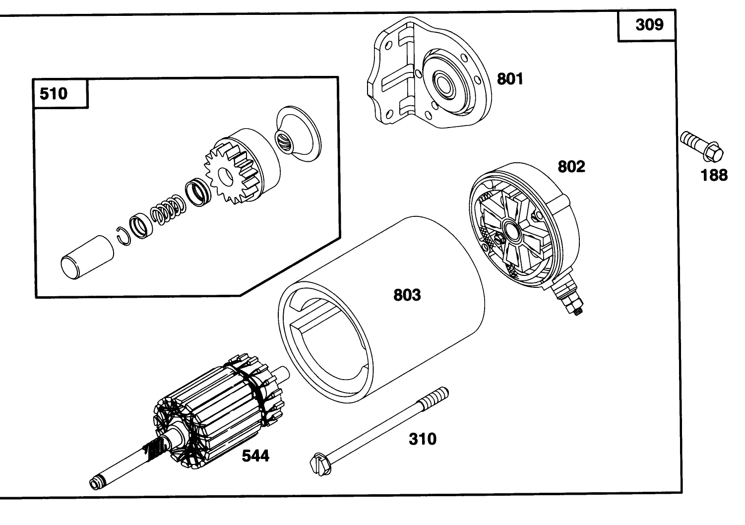 Engine Briggs & Stratton Model 303447-0479-01