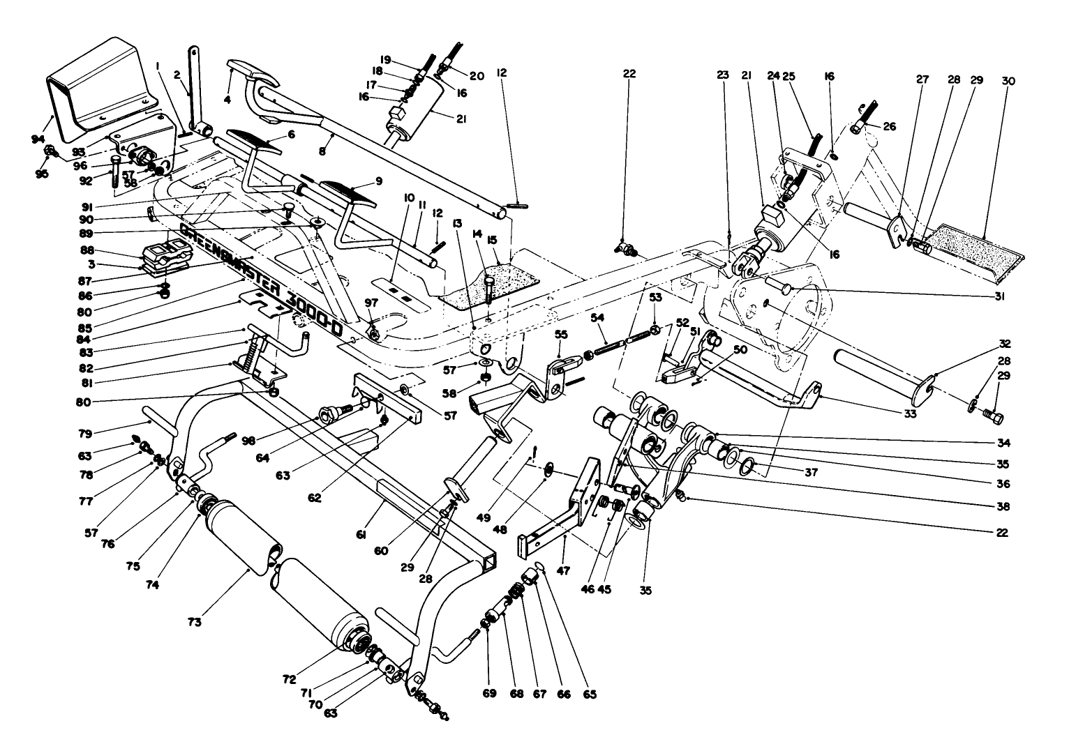 Foot Pedals & Roller Assembly
