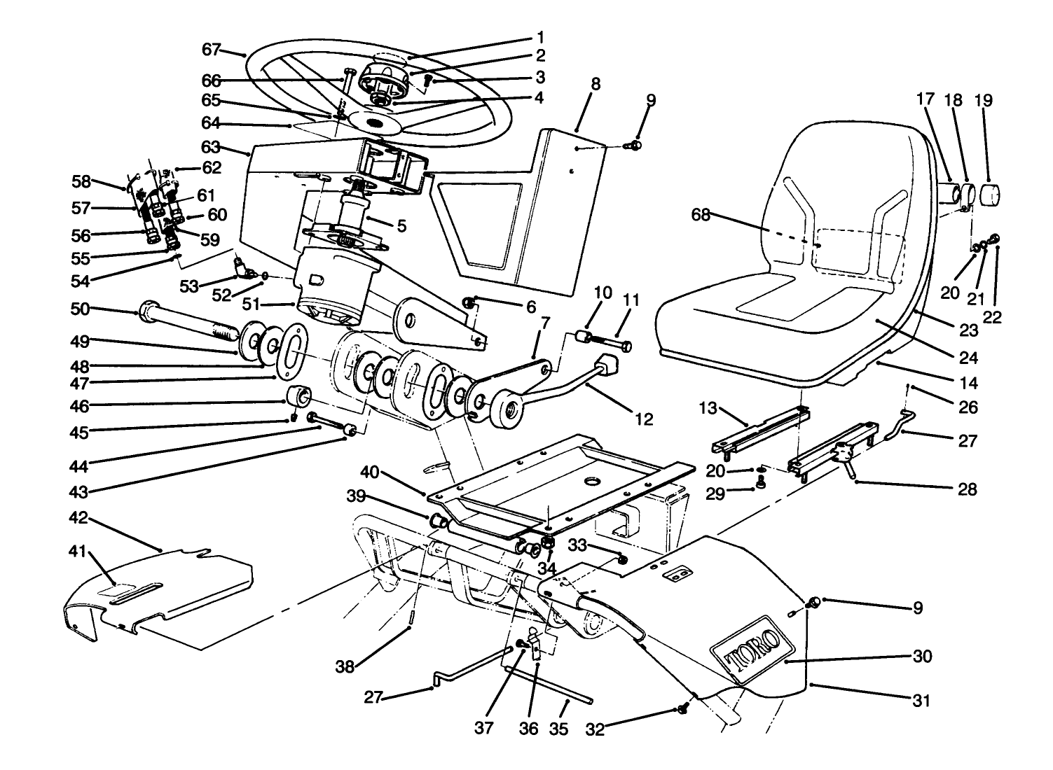 Steering & Seat Assembly