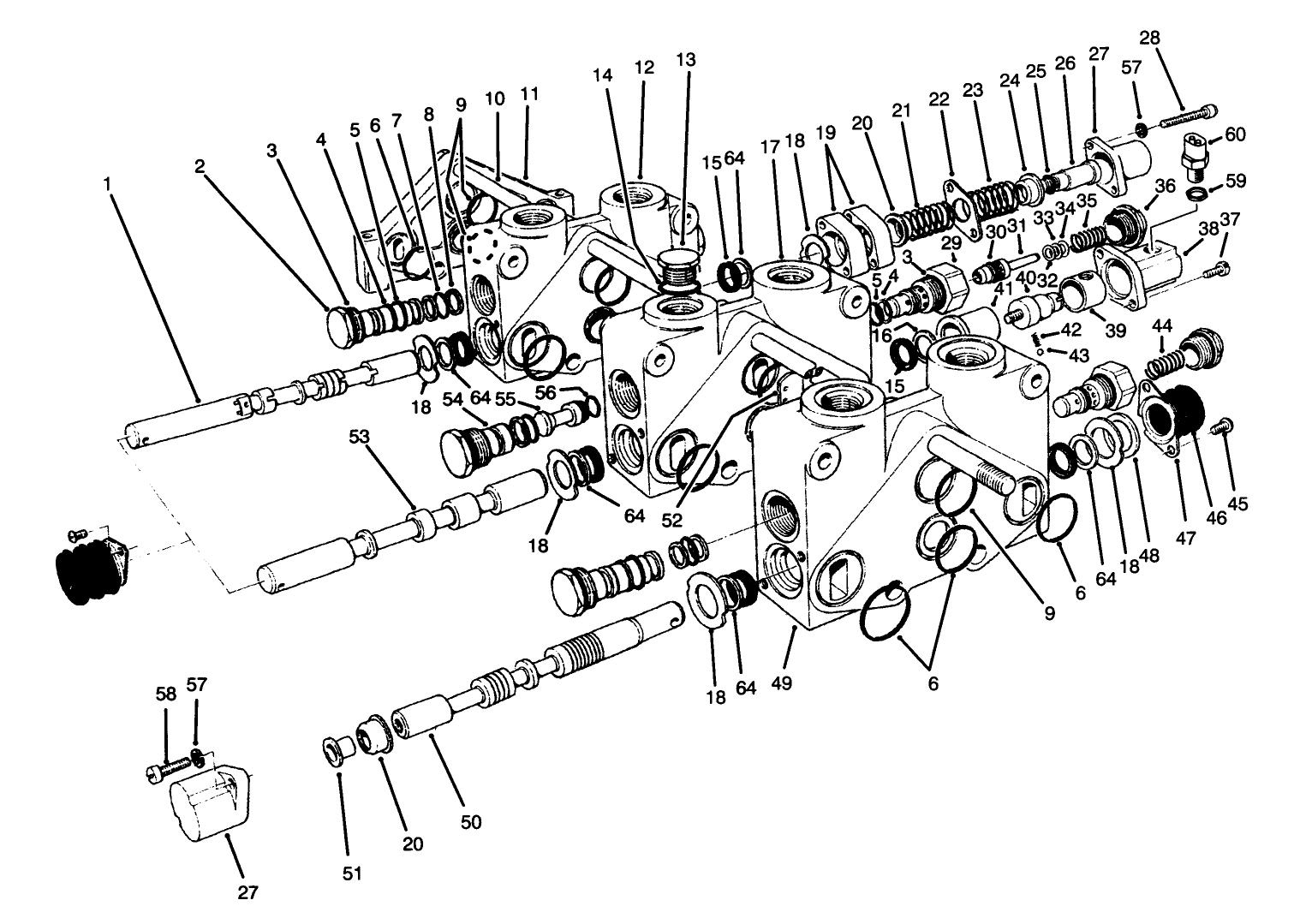 Control Valve Assembly No. 84-2202 (sections 3 Thru 5)(continued)