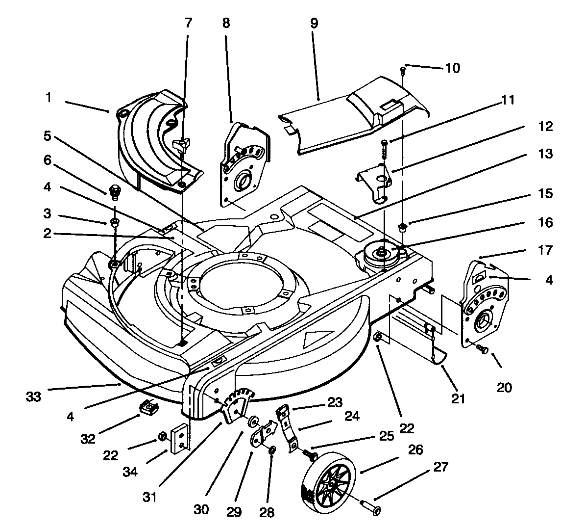 Deck & Wheel Assembly (self Propelled)