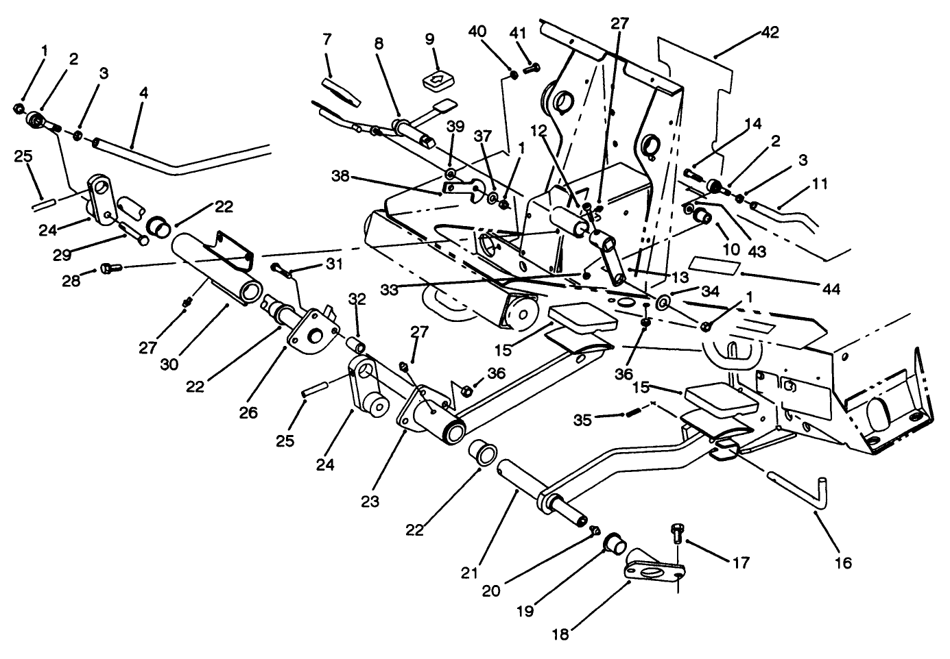 Traction & Brake Pedals Assembly