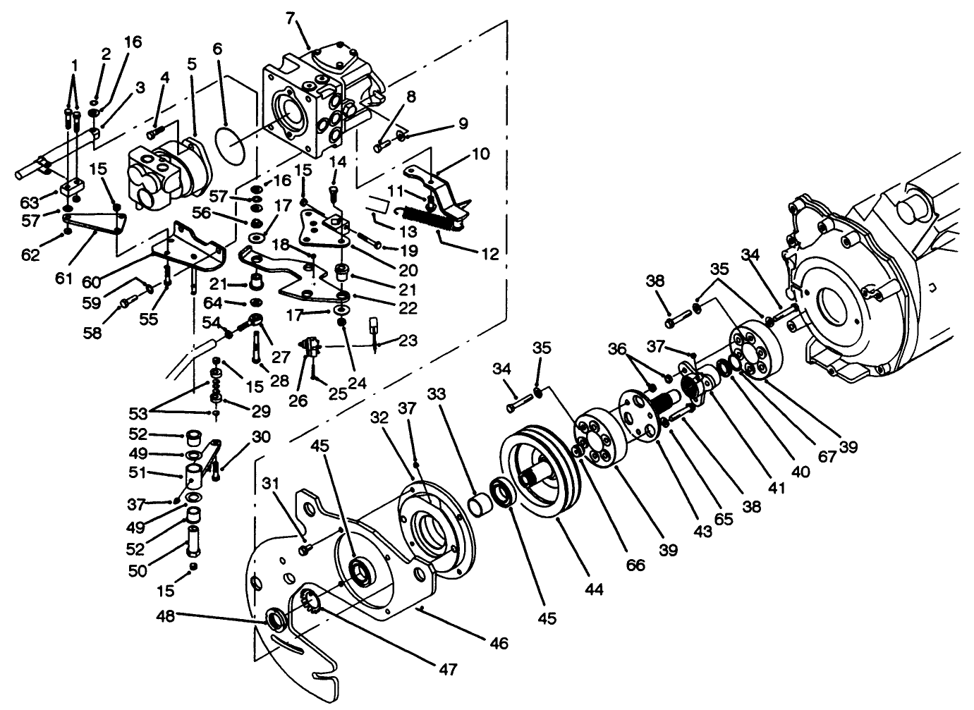 Hydraulic Pump Installation Assembly