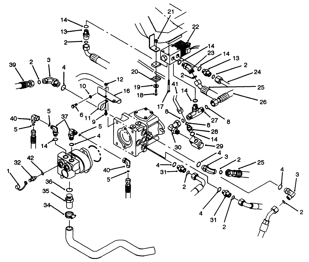 Hydraulic Pump Fittings Assembly