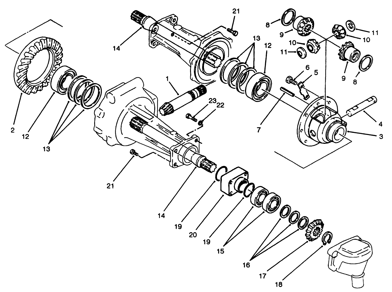 Differential & Shaft Assembly Axle No. 74-5621 (model No. 30455 Only)