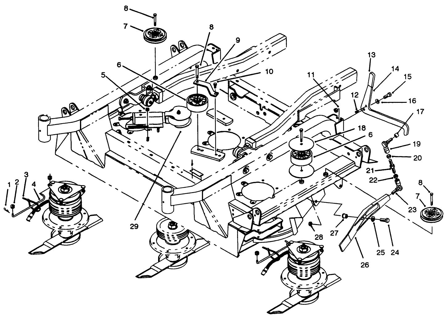 Center Deck Pulley Assemblies