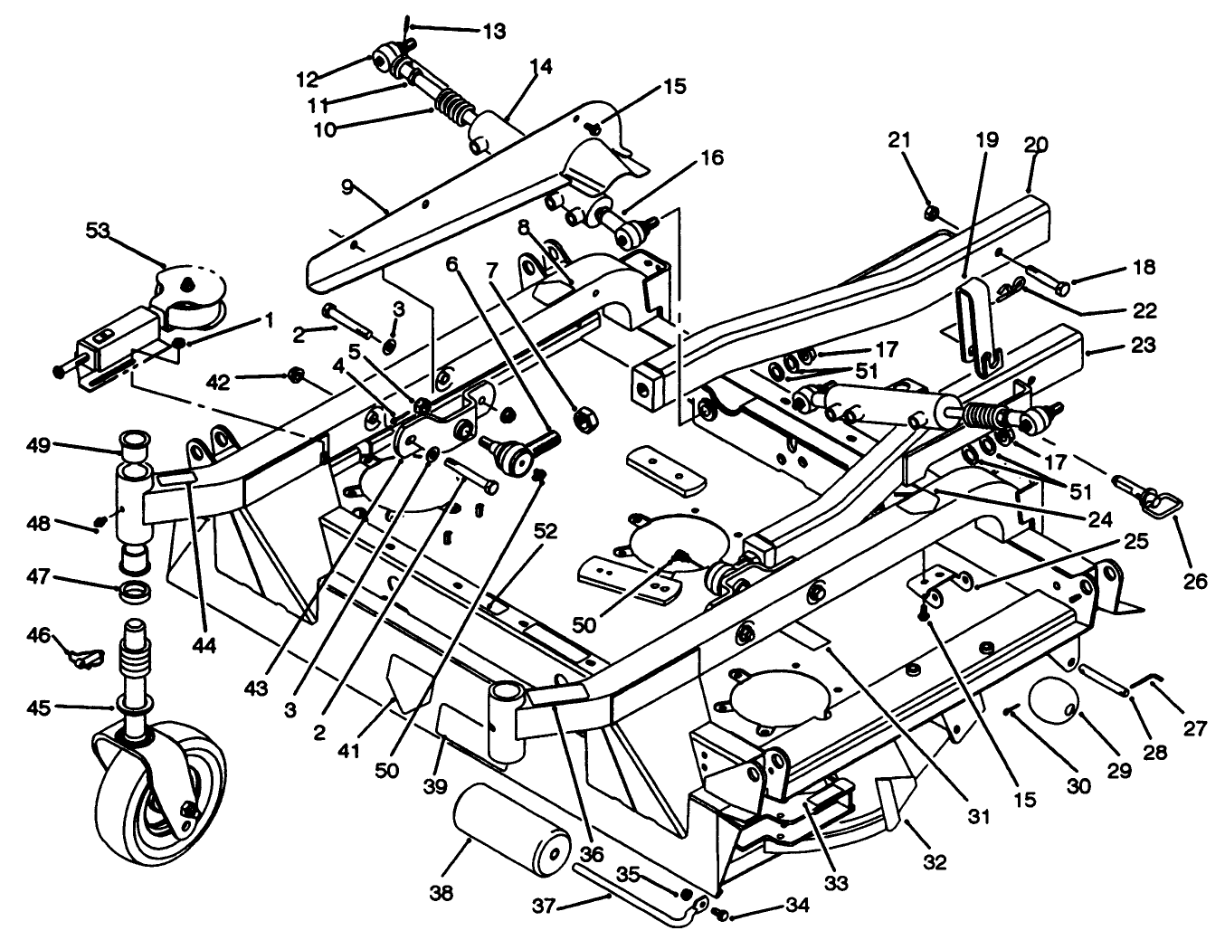 Center Deck & Carrier Frame Assembly