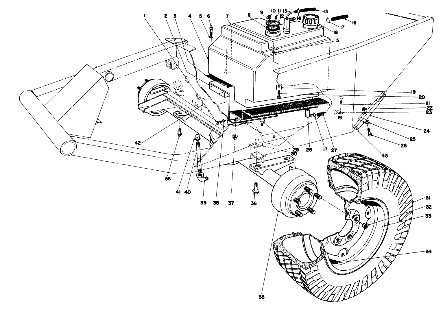 Front Axle & Fuel Tank Assembly