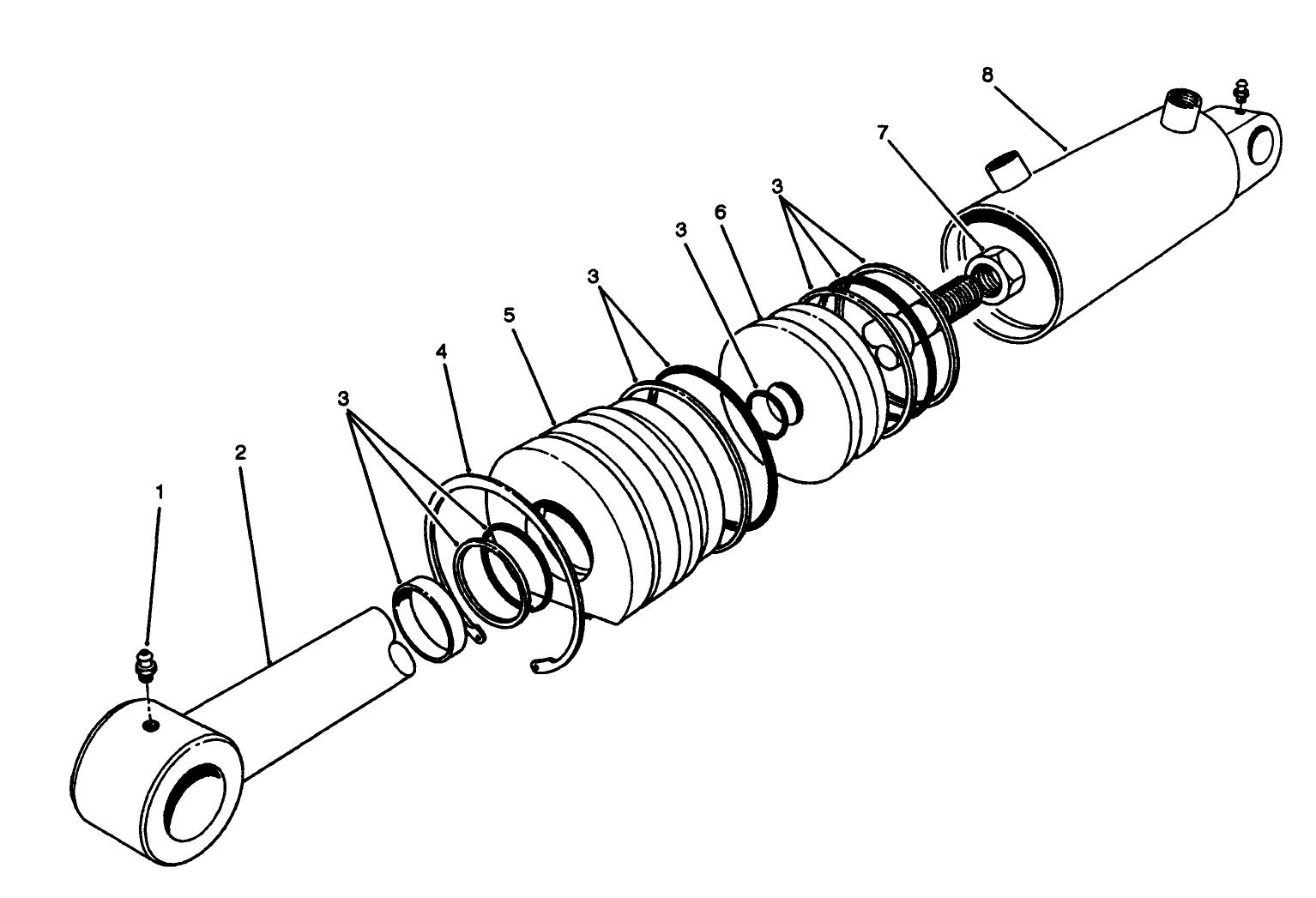 Hydraulic Lift Cylinder Assembly No. 66-1250 (3