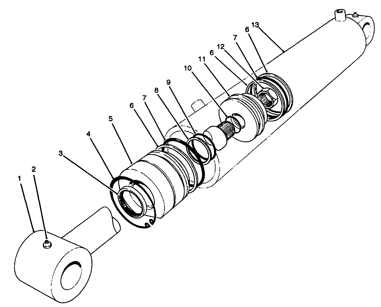 Hydraulic Lift Cylinder Assembly No. 62-4250 (2-1/2