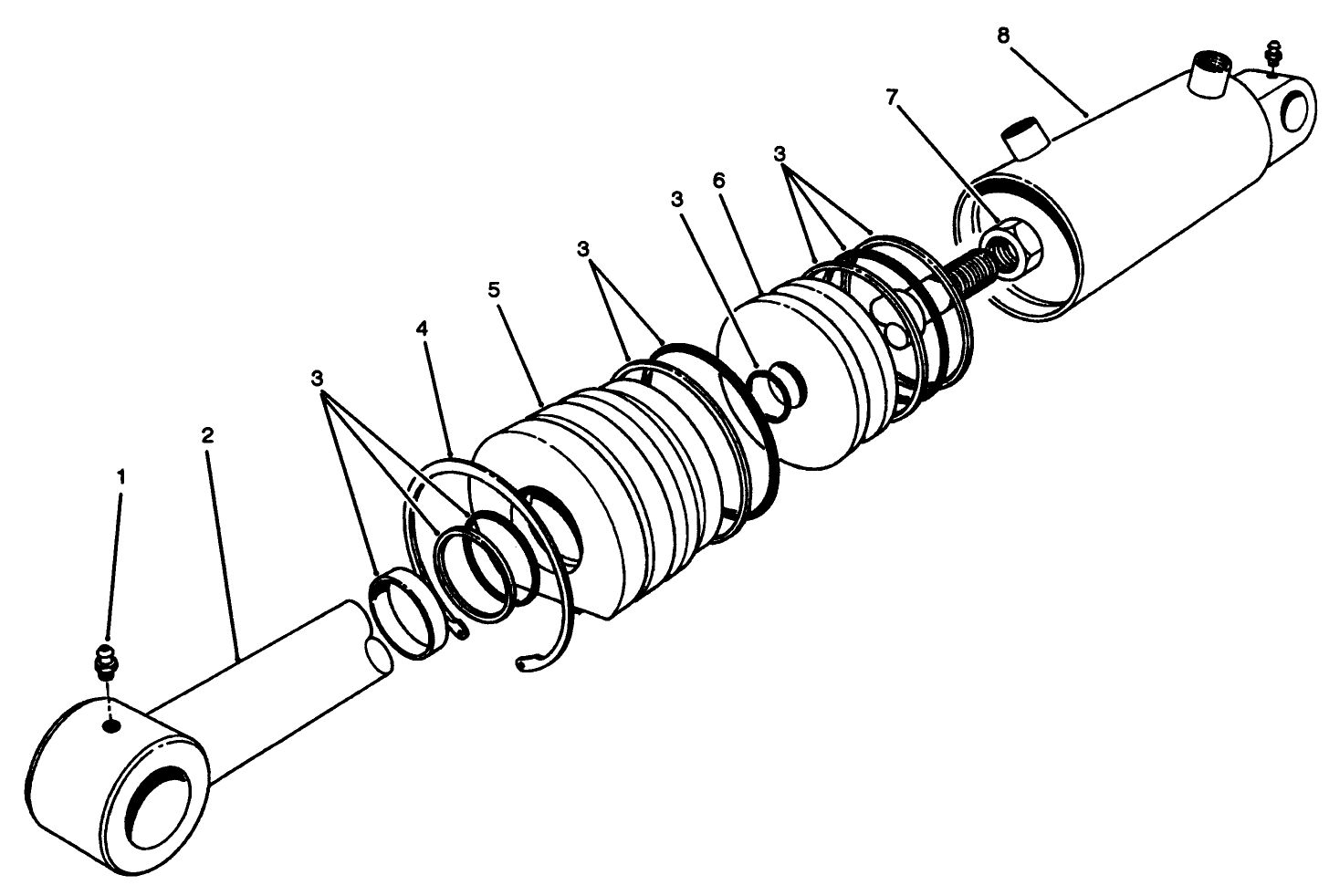 Hydraulic Lift Cylinder Assembly No. 66-1250 (3