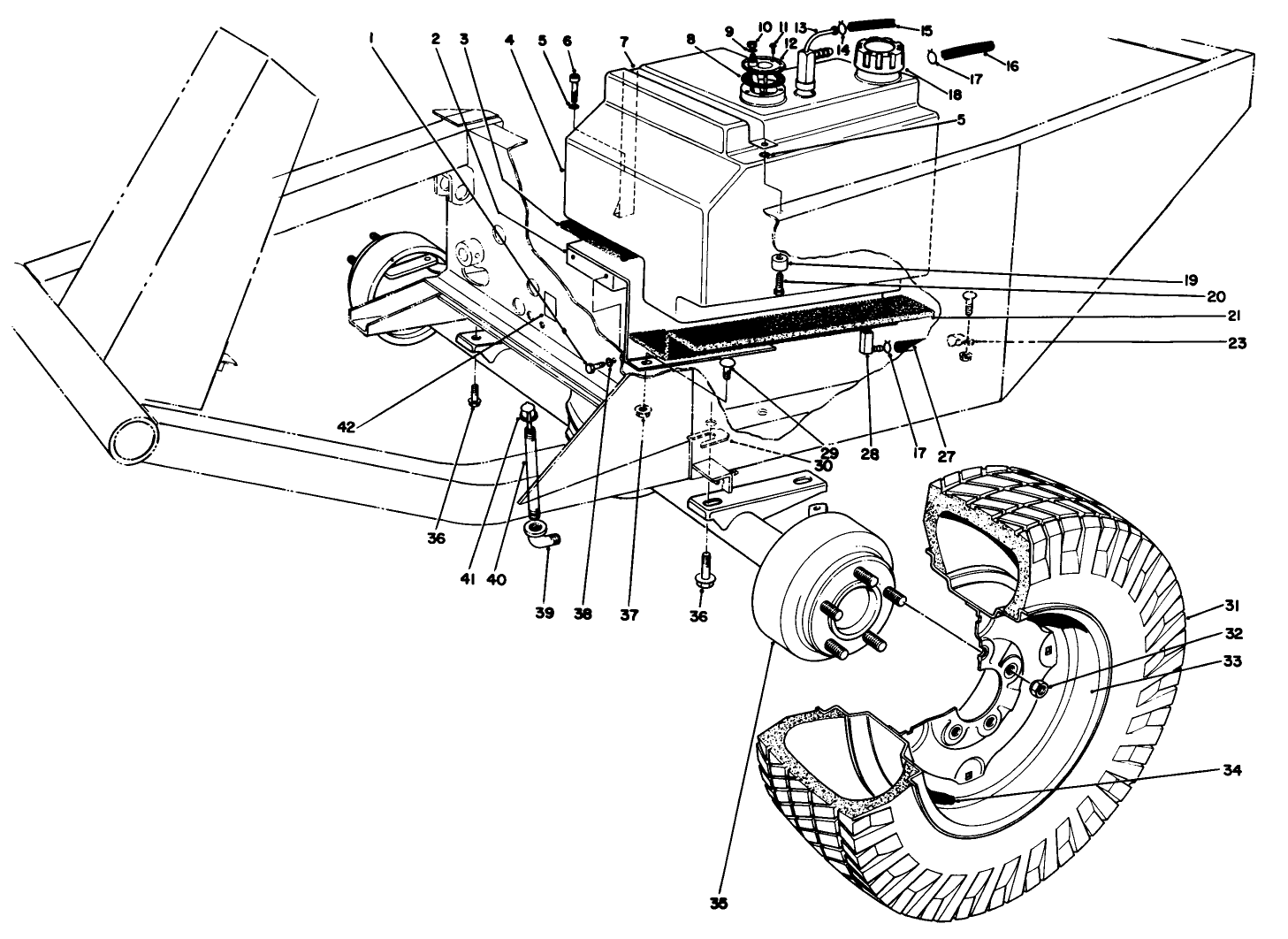 Front Axle & Fuel Tank Assembly