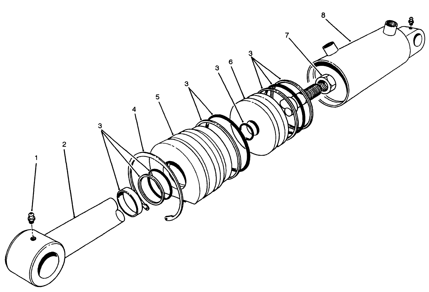 Hydraulic Lift Cylinder Assembly No. 62-4250 (2-1/2