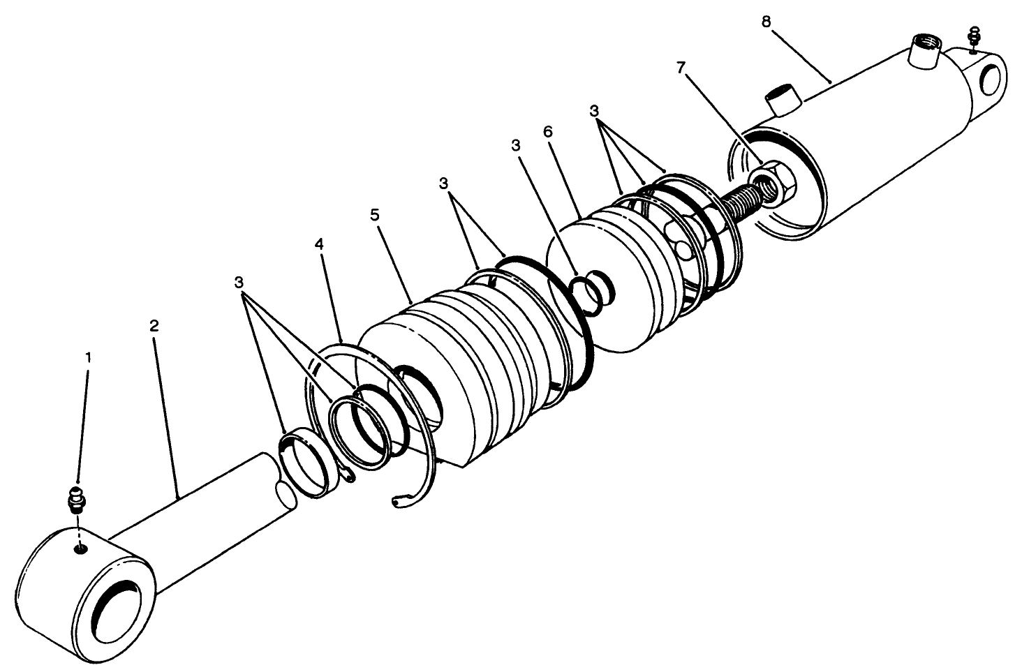 Hydraulic Lift Cylinder Assembly No. 66-1250 (3